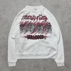 90s USA製 ONEITA BULLDOGS プリント スウェットシャツ