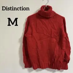 Distinction【M】赤タートルネック セーター ニット トップス