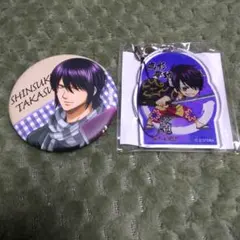 SD　銀魂　高杉　アクリル　缶バッジ　ストラップ　高杉晋助　高杉　２個