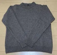 無印良品　クルーネック ヤク入りウールセーター