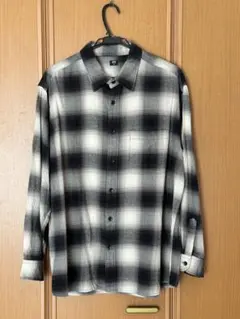 UNIQLO フランネルシャツ チェック ブラック 3XL