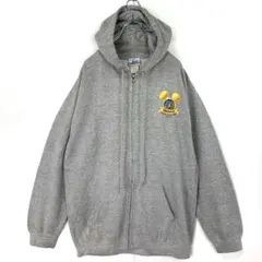 ディズニーDisney 50周年ジップパーカー両面ティンカーベルヴィンテージ灰色