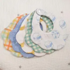 No.376 ハンドメイドもくもくスタイ5枚セット