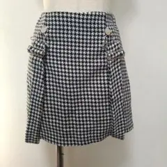 千鳥柄サスペンダーミニスカート 2way