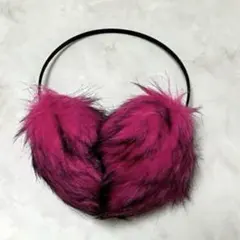 ピンクファー　耳あて　イヤーマフ