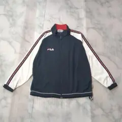 FILA 트럭 재킷 네이비 S 라인 테이프 레트로 Y2K 헌 옷