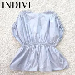 美品✨ インディヴィ ドロストドルマントップス 洗える 二の腕カバー 近年モデル