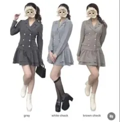 one way ロー切り替えテーラーワンピース