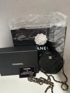 CHANEL キャビアスキン ラウンド チェーンショルダーバッグaw - メルカリ