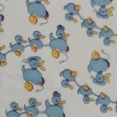 ビンテージ生地ブルーアヒル柄ネル