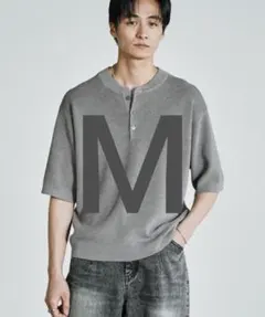 WYM AZE H/S KNIT HENLEY グレーMサイズ - メルカリ