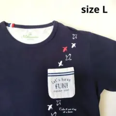 Mitsumine半袖 Tシャツ ネイビー Lサイズ