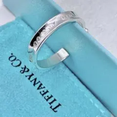 【美品】ティファニー　1837　ナロー　フープ　ピアス　ミディアム　片耳　925