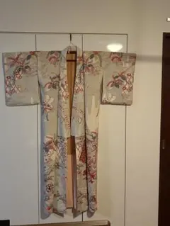 未着用！美品＊単衣＊オフホワイト＊優美な万寿菊＊訪問着＊１６３ｃｍ＊裄６５ 未着用！美品＊単衣＊オフホワイト＊優美な万寿菊＊訪問着＊163cm