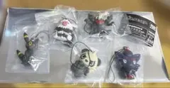 ポケモン ぺたんこマスコット Color:Black 全5種 コンプ　ガチャ