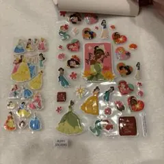 ぷっくりシール　ディズニープリンセス　ステッカー　セット