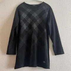 BURBERRY BLACK LABEL チェック柄カットソー