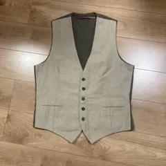 【美品】SLOWEAR ジレ ベスト ノースリーブ チョッキ ベージュ