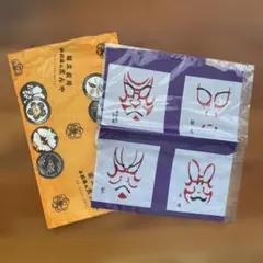 国立劇場 歌舞伎隈取大判ハンカチ＋ショッパー