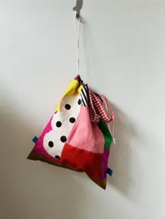 ∴●/// コラージュ積み木巾着バッグ▨strawberrySunday//a.