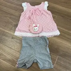 メゾピアノ　トップスとショートパンツセット