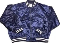 サテン ナイロン ボンバー ジャケットブルゾン フルジップ ジャンパー