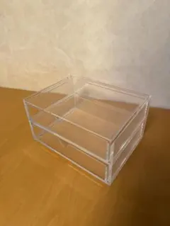 無印良品　重なるアクリルケース2段引出
