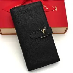美品 現行モデル ルイヴィトン トリヨンレザー 長財布 ブラック LV 