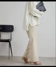 フレームワーク　セミフレアパンツ　40 ベージュ
