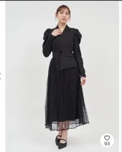 ROYAL PARTY ロイヤルパーティー レースプリーツジャケットワンピース