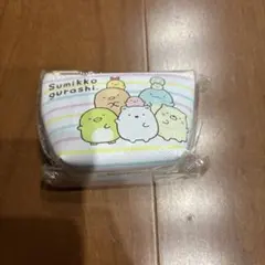 すみっコぐらし ストライプ柄小型ポーチ