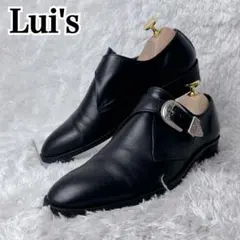 【美品✨】Lui's ルイス 日本製 シングルモンク 革靴ドレスシューズ 黒のサムネイル