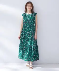 極美品】グレースコンチネンタル ワンピース フリル ワンピ グリーン 