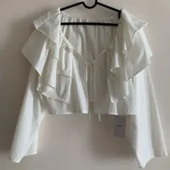 mystic 白シャツ フリルブラウス タグ付き新品