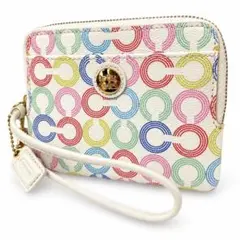 COACH コーチ マルチカラー ポーチ リストレット