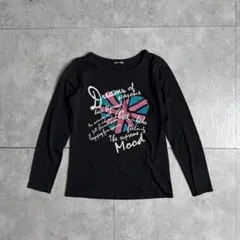 CHAMICHAMI英字両面プリントラメ入り長袖カットソー y2k平成ギャル