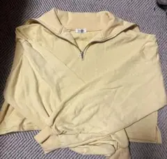 INGNI 淡い黄色 ハーフジップ クロップドスウェット