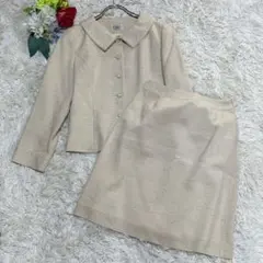 【アリスバーリー】ツイード セットアップ スーツ アイボリー(7号)フォーマル