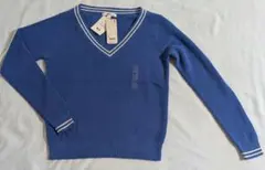 UNIQLO コットンカシミヤ クリケットセーター ブルー M