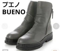 ブエノ BUENO サイドジップ厚底ショートブーツ グレー ミドル 箱無し