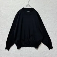 エリオポール シルク混 ニット プルオーバー M相当 黒 モックネック 上品のサムネイル