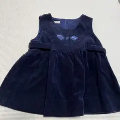 ネイビー コーデュロイ ジャンパースカート 80