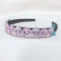 紫陽花のカチューシャ・子供用・紫