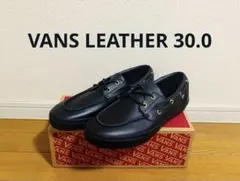 VANS スニーカー アイレット ボートシューズ ブラック レザー 27.5cm 
