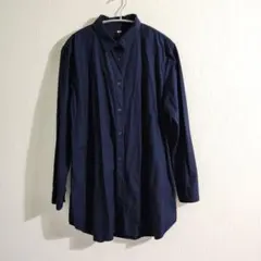UNIQLO 長袖シャツ ネイビー XL