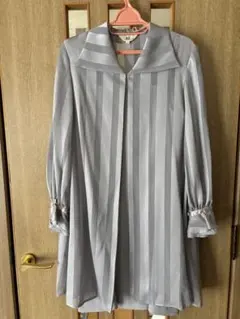 ソワール 2ピースセットアップ シフォンストライプワンピース 9号