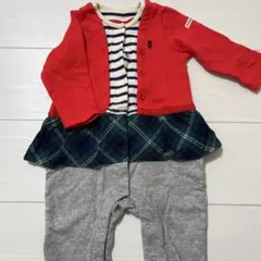 ミキハウス レイヤード風ロンパース