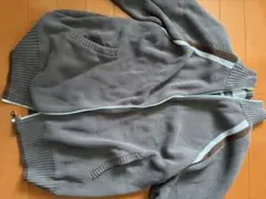 delorean ニット ジップアップ グレー メンズ M
