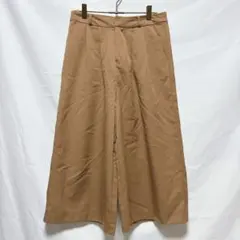 イング INGNI ガウチョパンツ プリーツ ワイドパンツ ブラウン クロップド