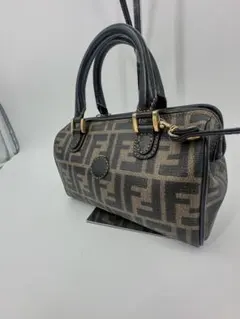 フェンディ ズッカ柄　ミニボストン　ショルダーバッグ ハンド　2way レザー